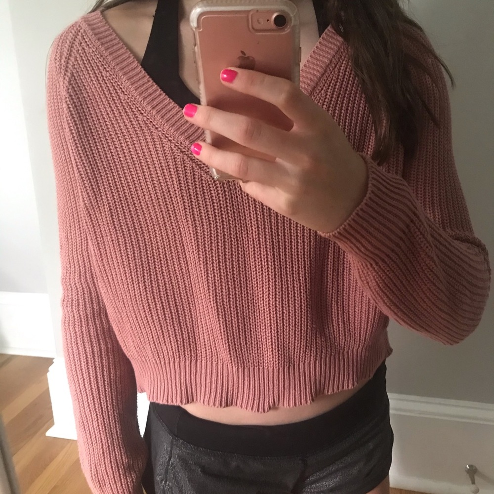 cropped forever 21 sweater